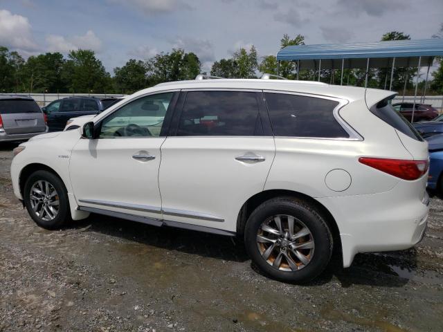 5N1CL0MN7EC515363 - 2014 INFINITI QX60 HYBRID WHITE photo 2