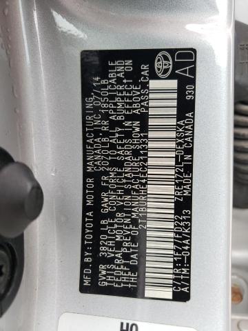 2T1BURHE4EC211331 - 2014 TOYOTA COROLLA L 银色 照片 12