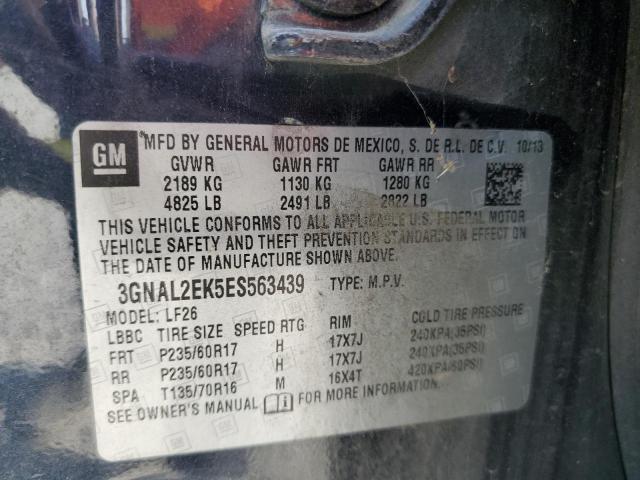 3GNAL2EK5ES563439 - 2014 CHEVROLET CAPTIVA LS 黑色 照片 13