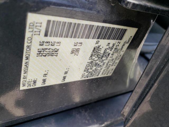 1N4AL2AP0CC180852 - 2012 NISSAN ALTIMA BASE ნაცრისფერი ფოტო 12