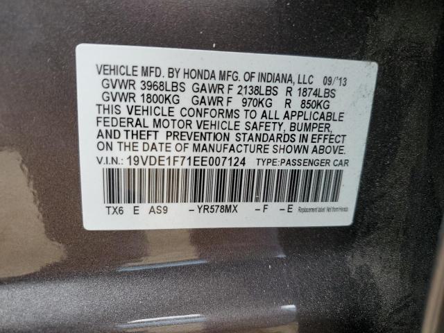 19VDE1F71EE007124 - 2014 ACURA ILX 20 TECH GRAY photo 12