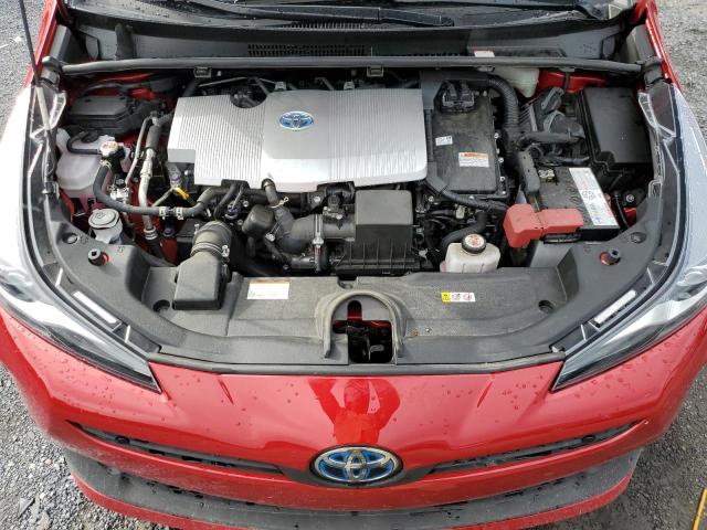 JTDL9MFUXM3026470 - 2021 TOYOTA PRIUS LE RED photo 11