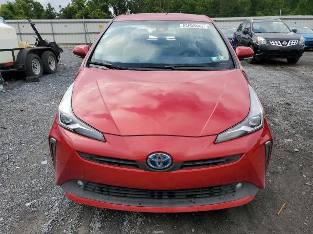 JTDL9MFUXM3026470 - 2021 TOYOTA PRIUS LE RED photo 5