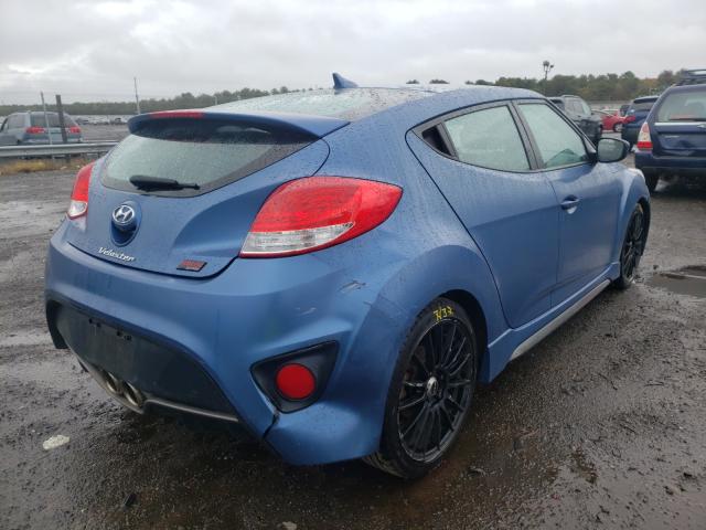 KMHTC6AE1GU261301 - 2016 HYUNDAI VELOSTER TURBO BLUE photo 4