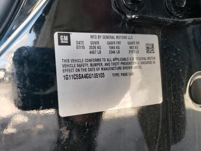 1G11C5SA4GU105103 - 2016 CHEVROLET MALIBU LIM LT 黑色 照片 13