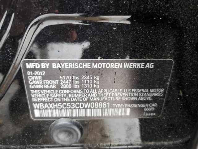 WBAXH5C53CDW08861 - 2012 BMW 528I XI Siyah fotoğraf 12