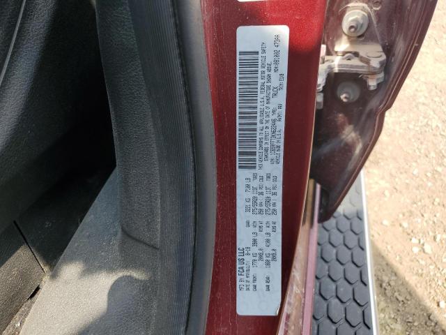 1C6SRFFT3KN622446 - 2019 RAM 1500 BIG HORN/LONE STAR MAROON photo 12