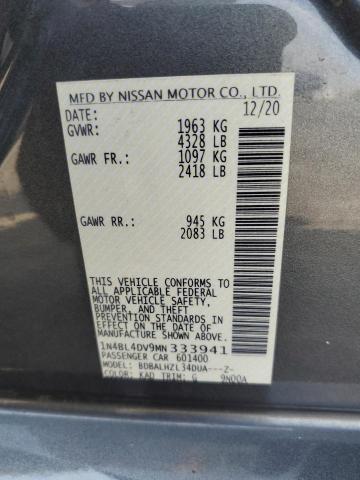 1N4BL4DV9MN333941 - 2021 NISSAN ALTIMA SV CHARCOAL photo 12