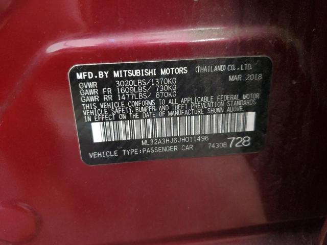 ML32A3HJ6JH011496 - 2018 MITSUBISHI MIRAGE ES 紫色 照片 13