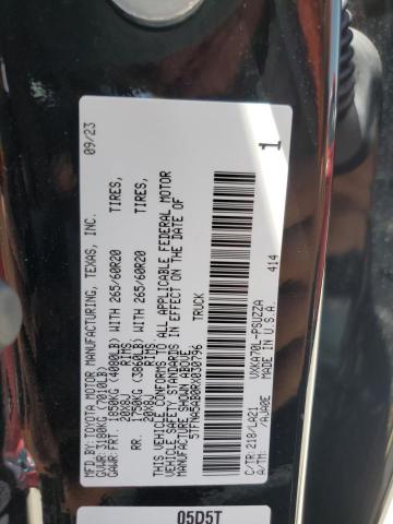 5TFNA5AB0RX030796 - 2024 TOYOTA TUNDRA CREWMAX PLATINUM შავი ფოტო 12