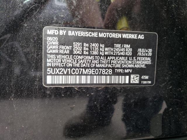 5UX2V1C07M9E07828 - 2021 BMW X4 XDRIVE30I BLACK photo 13