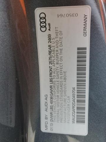 WAUCGAFR2DA049704 - 2013 AUDI S5 PREMIUM PLUS 灰色 照片 12