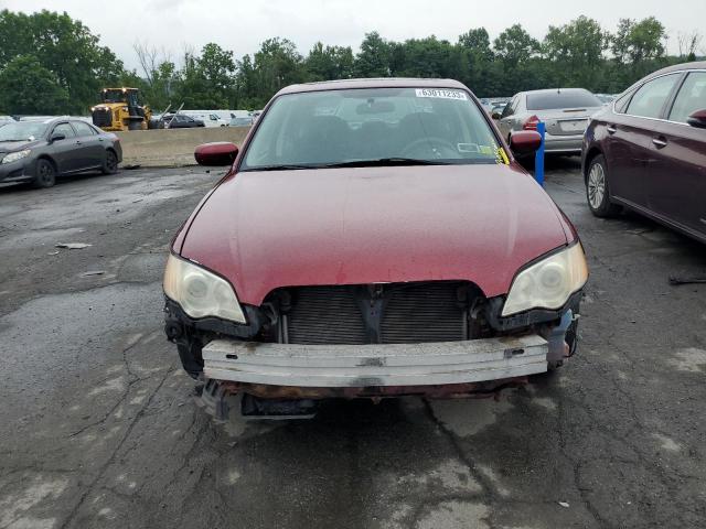 4S3BL616397233848 - 2009 SUBARU LEGACY 2.5I RED photo 5