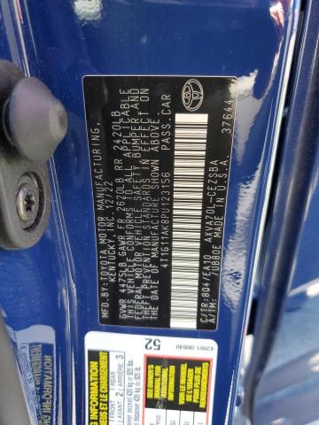 4T1G11AK8PU123156 - 2023 TOYOTA CAMRY SE NIGHT SHADE BLUE photo 12