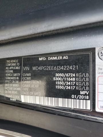 WD4PG2EE6J3422421 - 2018 MERCEDES-BENZ METRIS BLACK photo 13