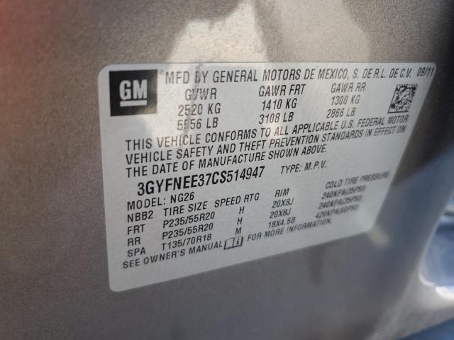 3GYFNEE37CS514947 - 2012 CADILLAC SRX PERFORMANCE COLLECTION TAN photo 13