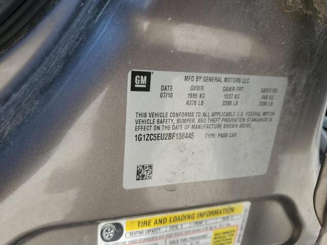 1G1ZC5EU2BF138445 - 2011 CHEVROLET MALIBU 1LT GRAY photo 12