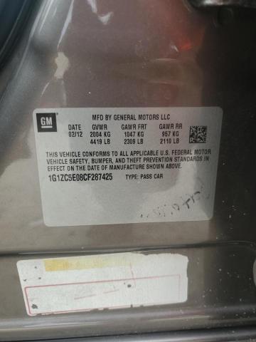 1G1ZC5E08CF287425 - 2012 CHEVROLET MALIBU 1LT Թուխ լուսանկար 13