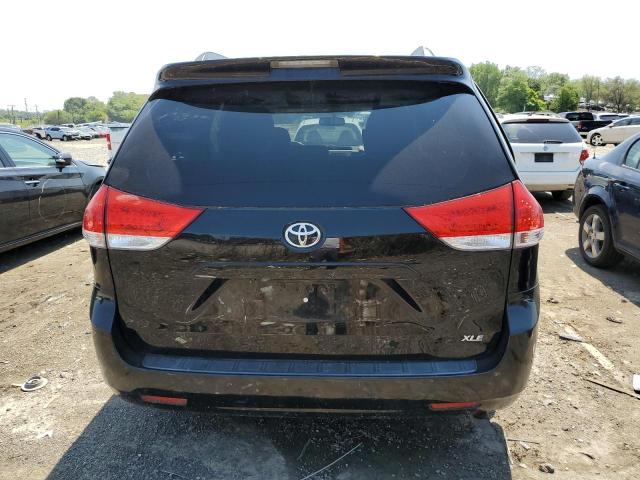 5TDYK3DC7BS124625 - 2011 TOYOTA SIENNA XLE BLACK photo 6