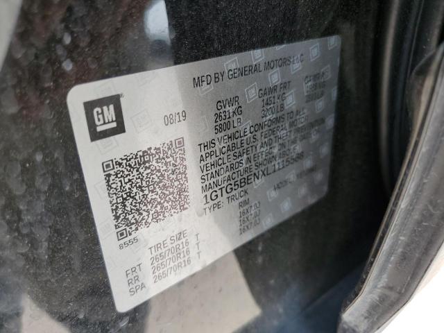 1GTG5BENXL1115588 - 2020 GMC CANYON BLACK photo 12