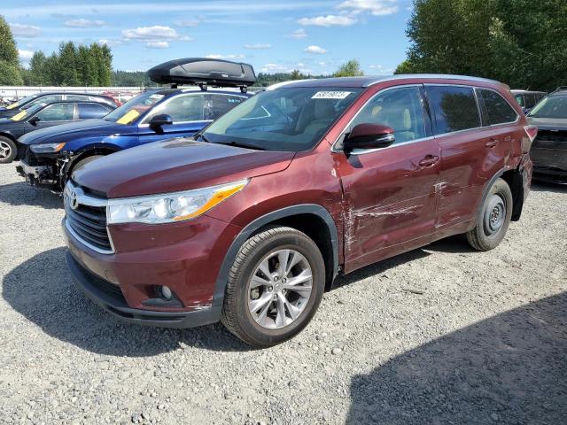 5TDJKRFH4ES052719 - 2014 TOYOTA HIGHLANDER XLE Rot Foto 1