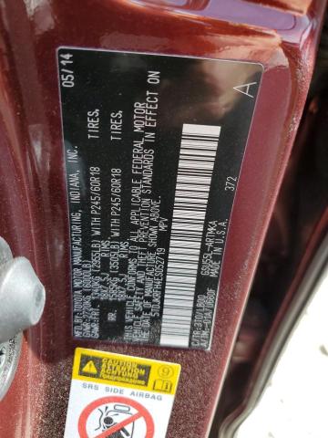 5TDJKRFH4ES052719 - 2014 TOYOTA HIGHLANDER XLE Rot Foto 14