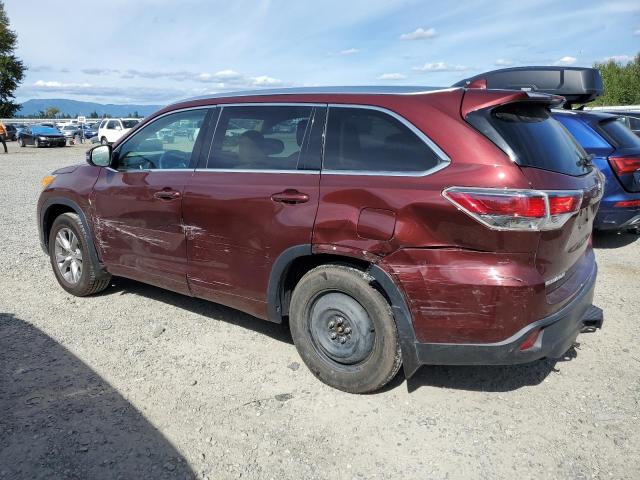 5TDJKRFH4ES052719 - 2014 TOYOTA HIGHLANDER XLE Rot Foto 2