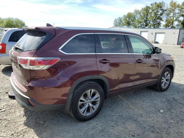 5TDJKRFH4ES052719 - 2014 TOYOTA HIGHLANDER XLE Rot Foto 3