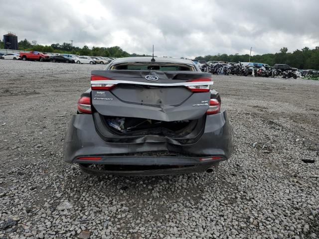 3FA6P0LU5JR118203 - 2018 FORD FUSION SE HYBRID GRAY photo 6