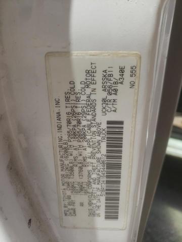 5TBRT34164S440612 - 2004 TOYOTA TUNDRA ACCESS CAB SR5 WHITE photo 12