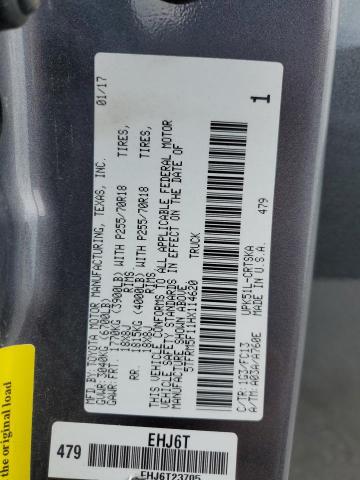 5TFRM5F11HX114620 - 2017 TOYOTA TUNDRA DOUBLE CAB SR/SR5 SILVER photo 12