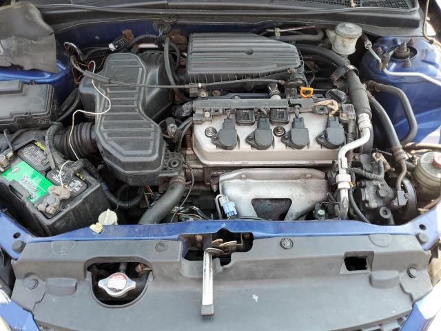 1HGEM22104L039527 - 2004 HONDA CIVIC DX VP Mavi foto 11
