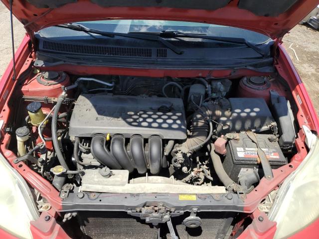2T1KR38E84C210714 - 2004 TOYOTA COROLLA MA XR RED photo 11