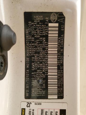 2T1BU40E89C124617 - 2009 TOYOTA COROLLA BASE Ağ foto 12