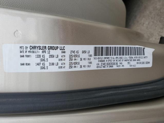 2C4RC1BG9CR338196 - 2012 CHRYSLER TOWN & COU TOURING 棕色 照片 14