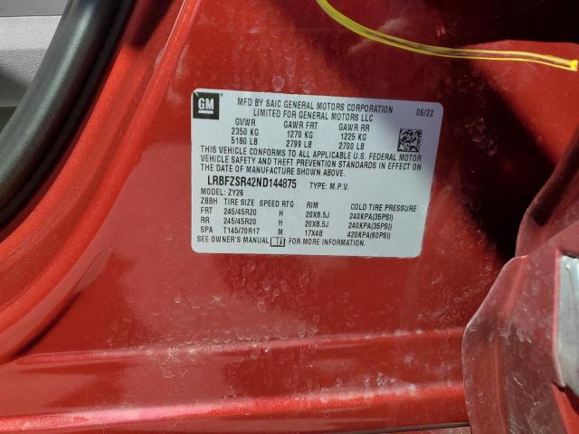 LRBFZSR42ND144875 - 2022 BUICK ENVISION AVENIR RED photo 13
