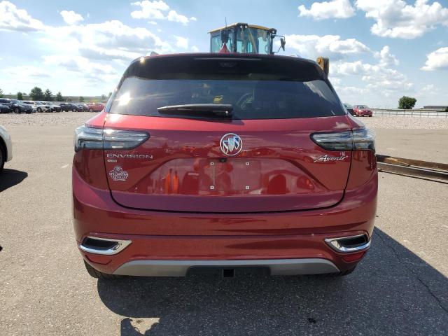 LRBFZSR42ND144875 - 2022 BUICK ENVISION AVENIR RED photo 6