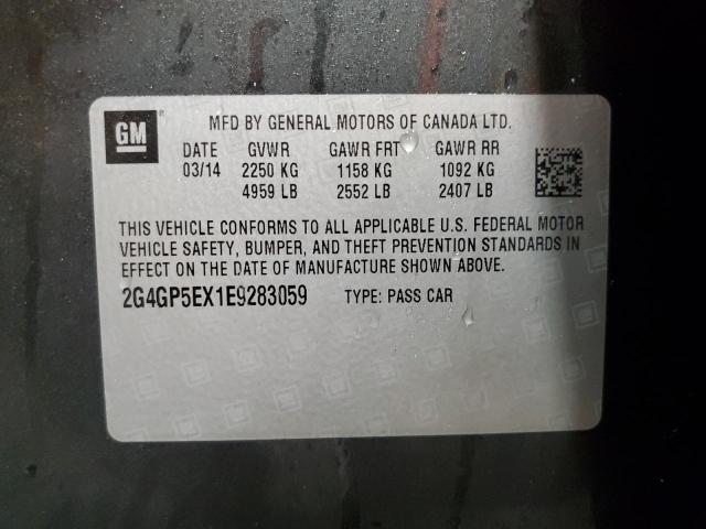 2G4GP5EX1E9283059 - 2014 BUICK REGAL PREMIUM GRAY photo 12