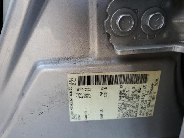 1N4AL2AP2CN455139 - 2012 NISSAN ALTIMA BASE SILVER photo 12