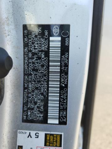 JTDKBRFU5J3075553 - 2018 TOYOTA PRIUS WHITE photo 12