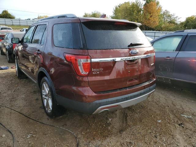 1FM5K7D86GGB58817 - 2016 FORD EXPLORER XLT BURGUNDY photo 3