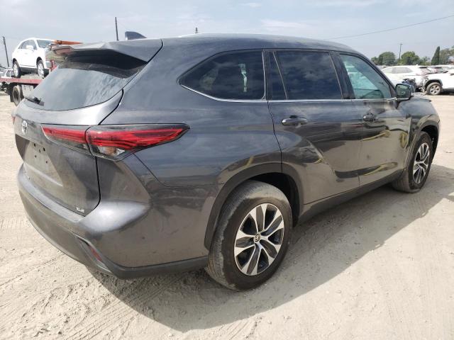 5TDGZRAH3NS547359 - 2022 TOYOTA HIGHLANDER XLE Մոխրագույն լուսանկար 3