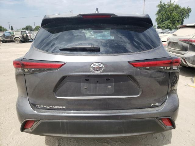 5TDGZRAH3NS547359 - 2022 TOYOTA HIGHLANDER XLE Մոխրագույն լուսանկար 6