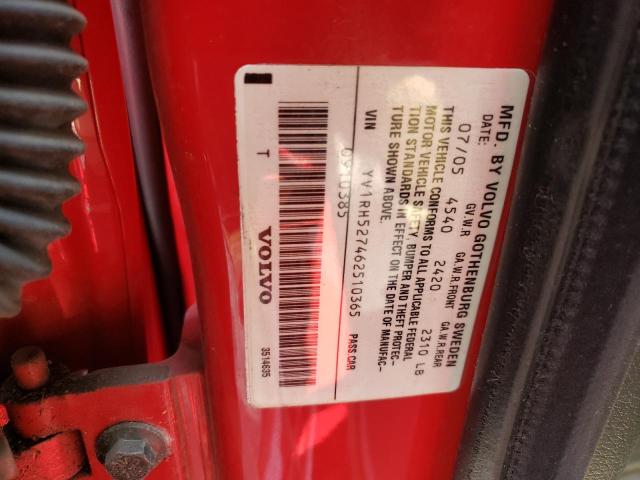 YV1RH527462510365 - 2006 VOLVO S60 R 红色 照片 12