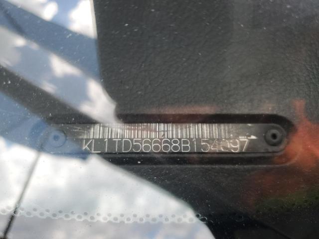 KL1TD56668B154097 - 2008 CHEVROLET AVEO BASE GRAY photo 12