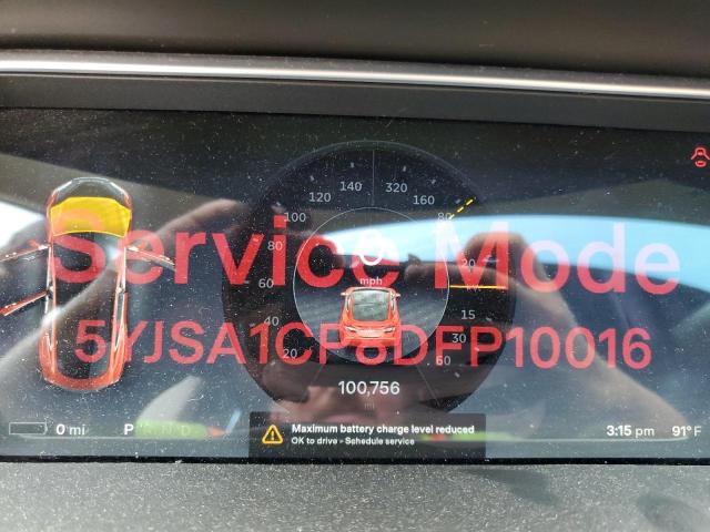 5YJSA1CP8DFP10016 - 2013 TESLA MODEL S Կարմիր լուսանկար 9