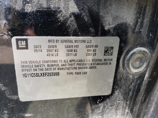 1G11C5SLXEF293998 - 2014 CHEVROLET MALIBU 1LT 石墨色 照片 12