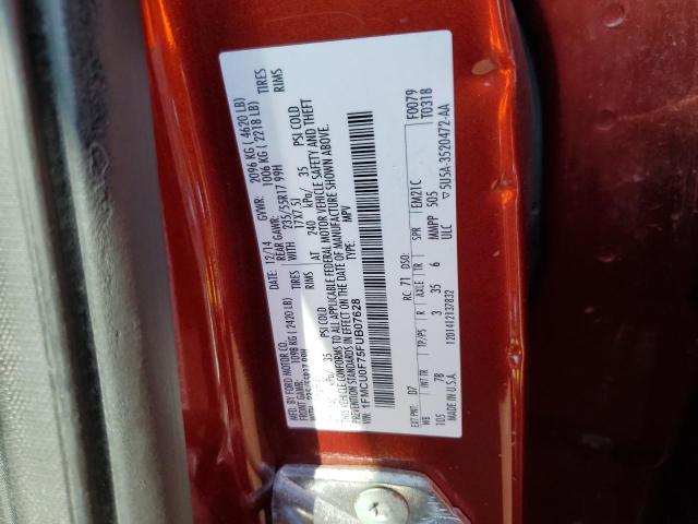 1FMCU0F75FUB07628 - 2015 FORD ESCAPE S RED photo 13