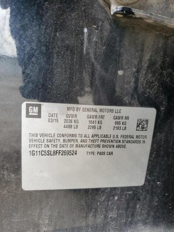 1G11C5SL8FF269524 - 2015 CHEVROLET MALIBU 1LT 黑色 照片 12