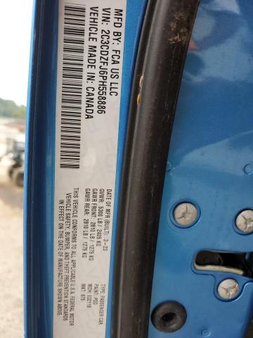 2C3CDZFJ6PH558886 - 2023 DODGE CHALLENGER R/T SCAT PACK BLUE photo 13